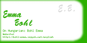 emma bohl business card